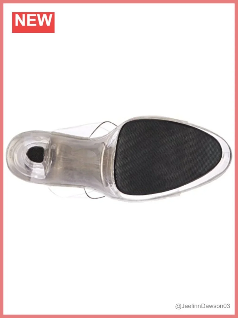 Clear Platform Sandal Stiletto Heel Ankle Strap Dance Shoes